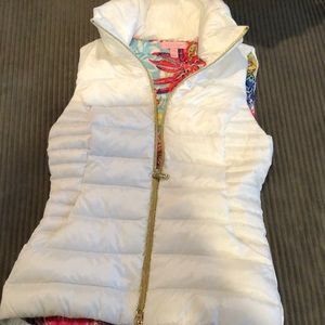 Lily Pulitzer white down filled vest xxs